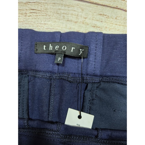Theory Chrisley Classical Navy Skinny Pant Size P‎ (S) Pockets Bodycon Soft New - Picture 2 of 11